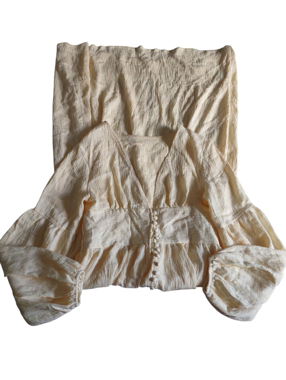 Commense Medium Cream Gauzy Dress